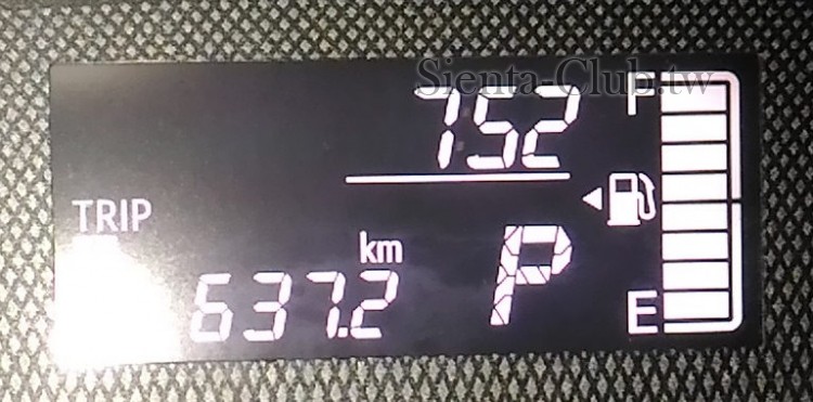 行車資訊總里程 637.2 km